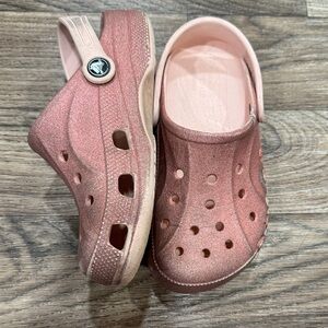 Pink J2 Sparkly Glitter Crocs